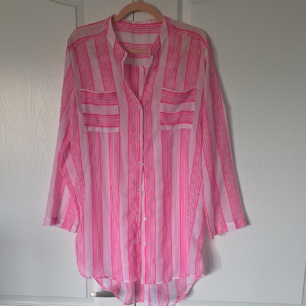 Joe Fresh Pink Patterned Shirt